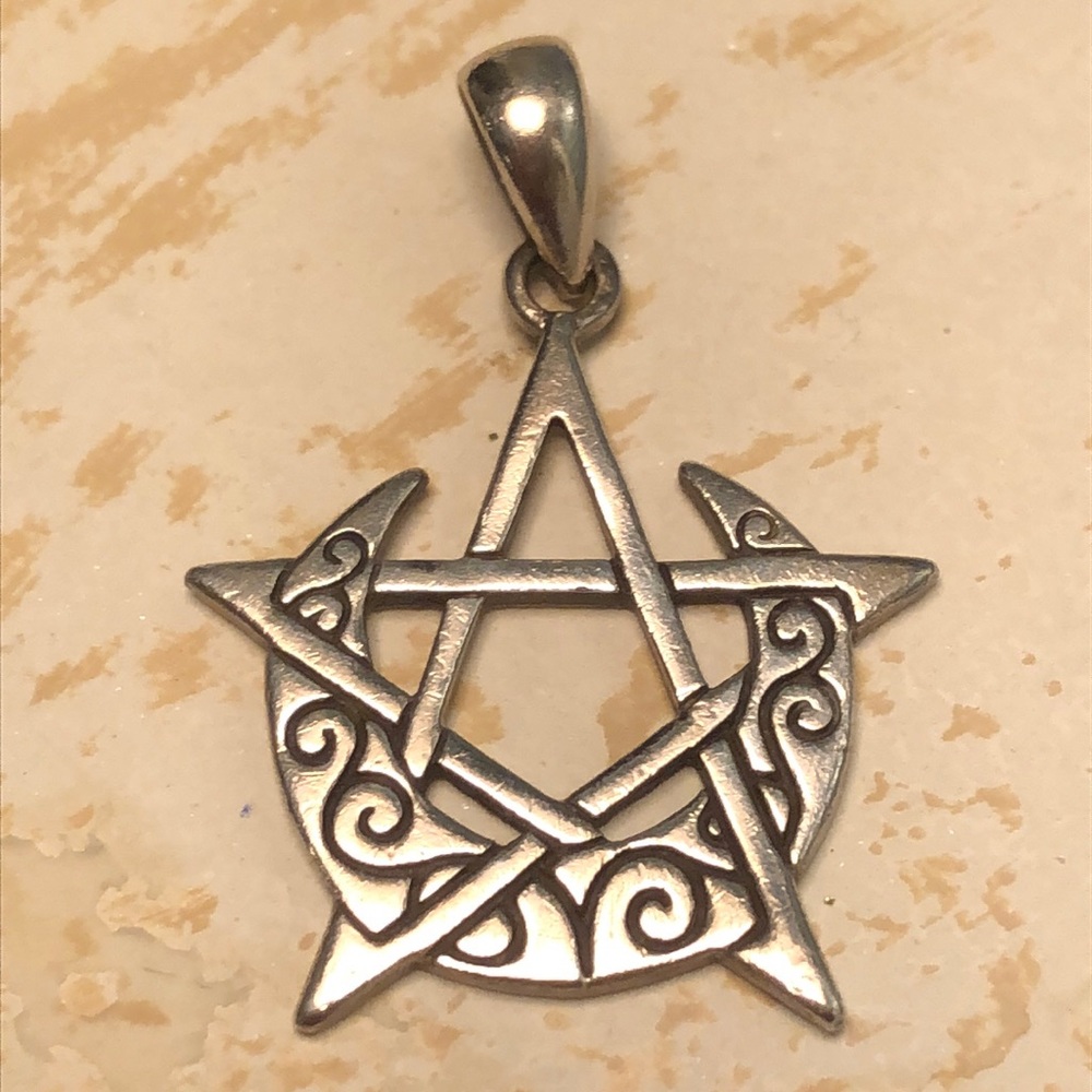 P. Borda sterling silver crescent moon pen…